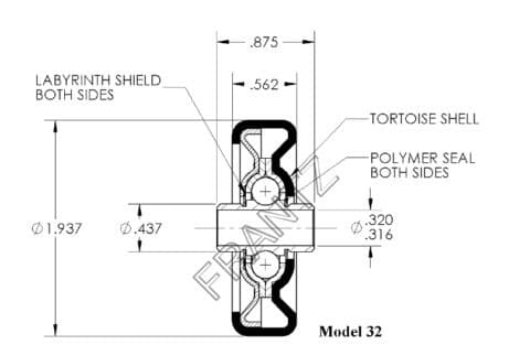 Tortoise Shell® Conveyor Wheels / Skate Wheels | Frantz Manufacturing Co.