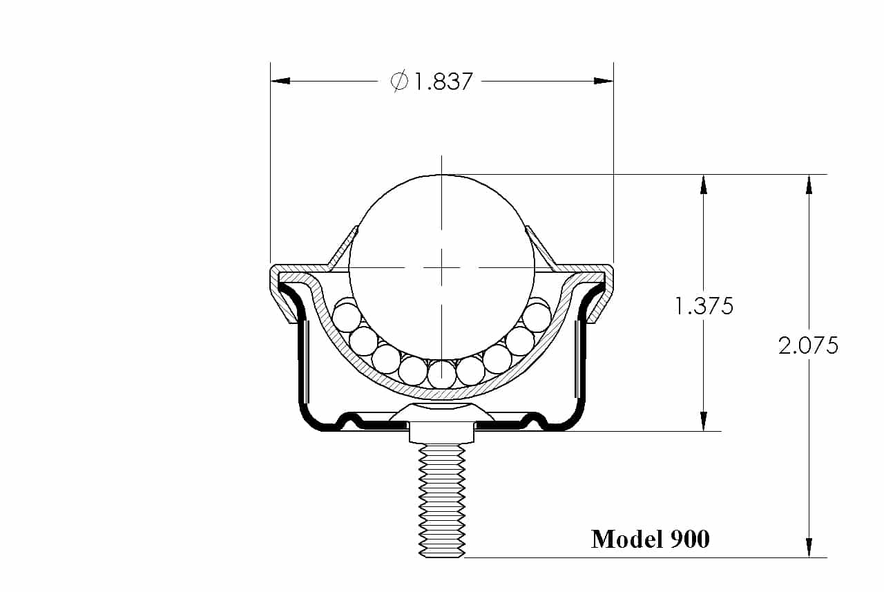 ball transfer unit diagram model 900