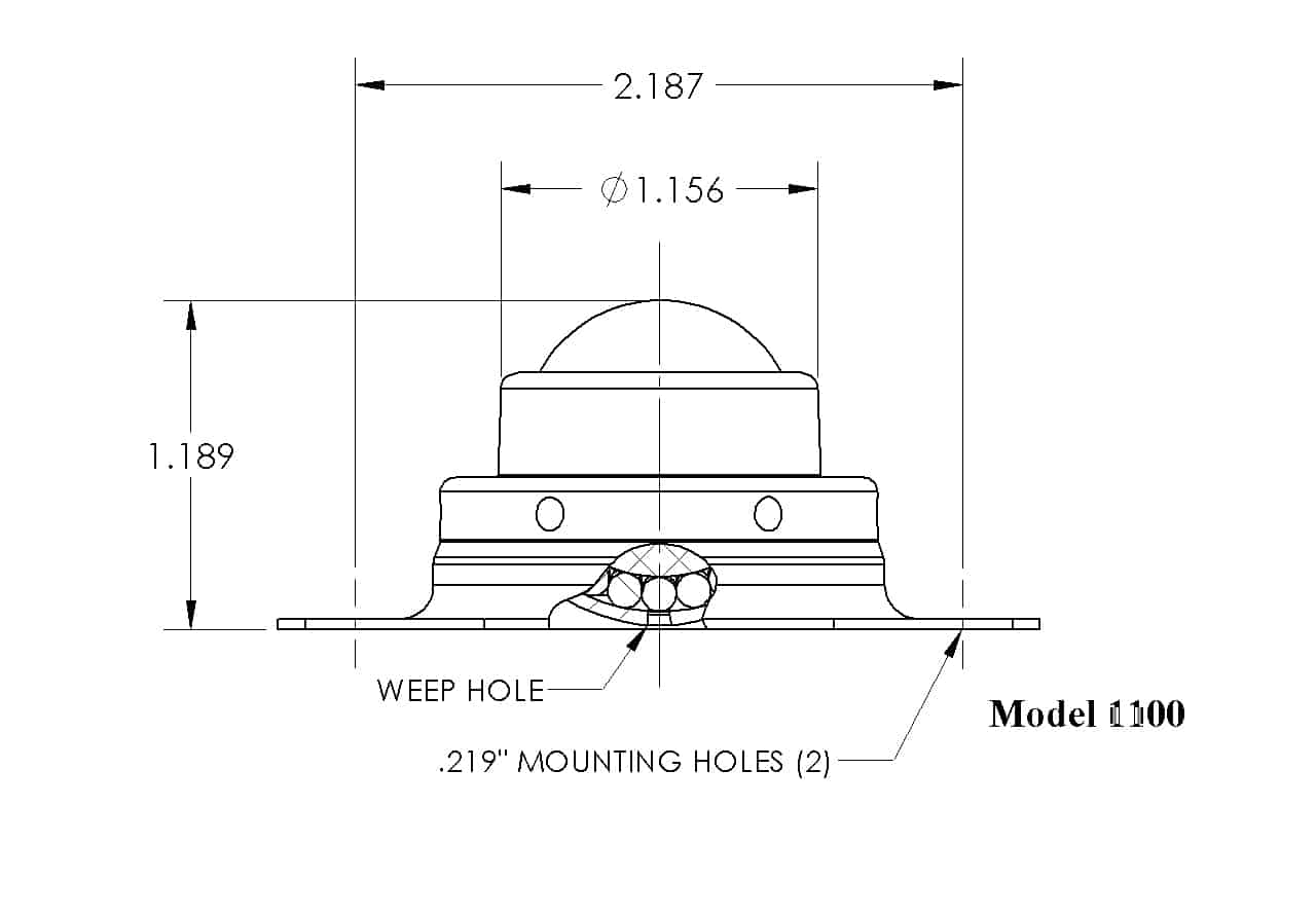 ball transfer unit diagram model 1100